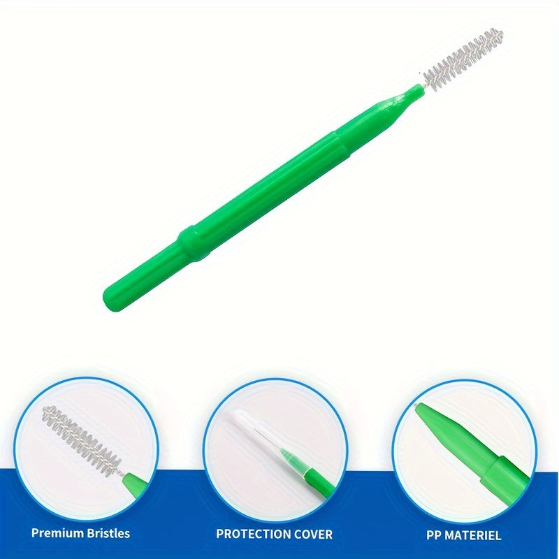 65 dona interdental tish cho'tkasi, tishlarni tozalash va dog'larni olib tashlash uchun