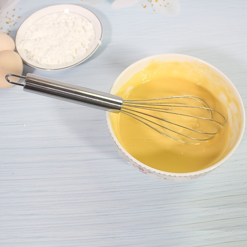 Stainless Steel Whisk Small Manual Egg Beater Handheld Mixing Tool