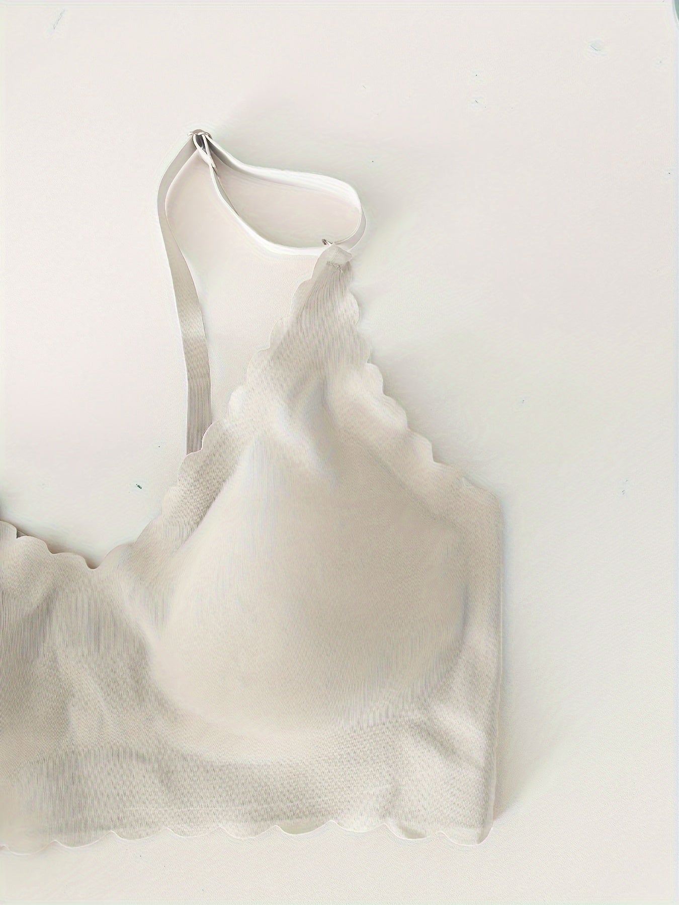 Women's Plus Size Wireless Seamless V-Neck Bra with Adjustable Straps