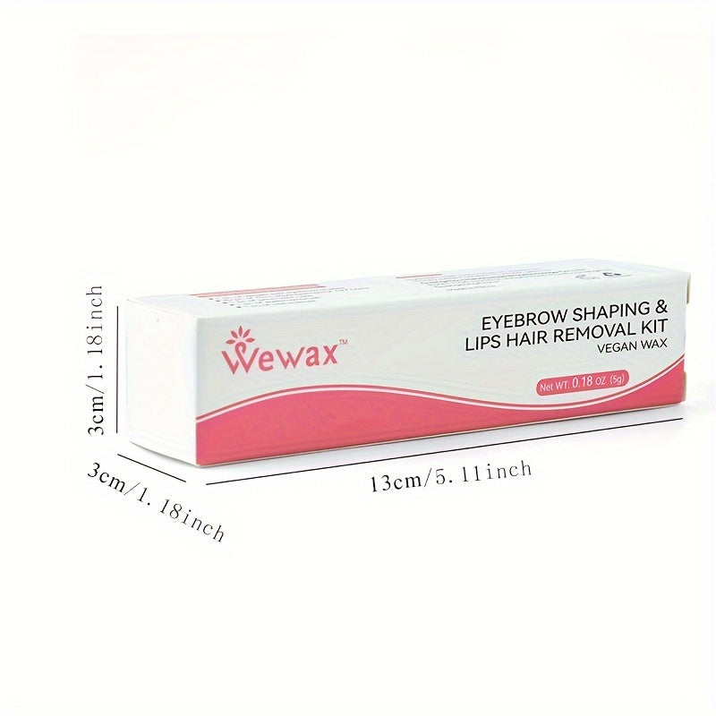 Kit de depilación de cejas para mujeres Bean Wax para rostro y áreas pequeñas