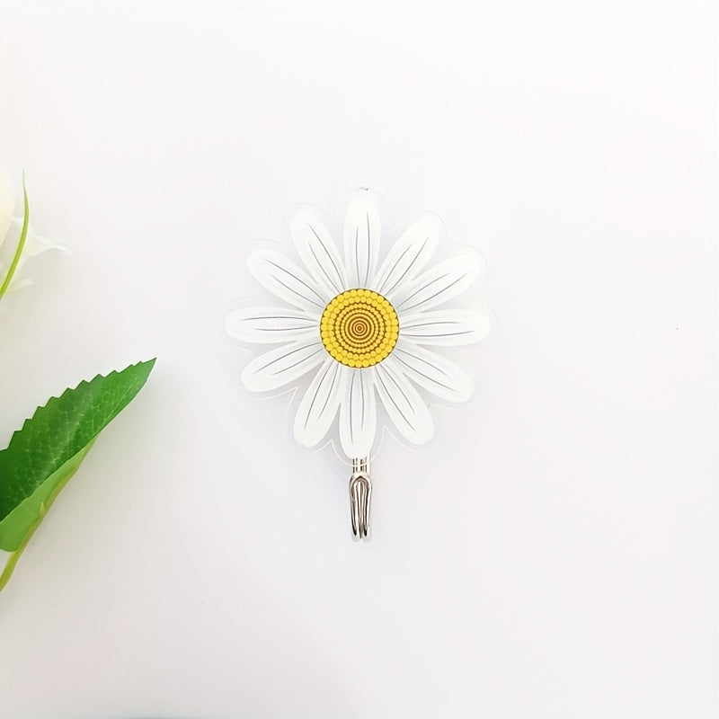 Daisy Flower Wall Hook yopishqoq mustahkam uzluksiz oshxona hammom bezakli