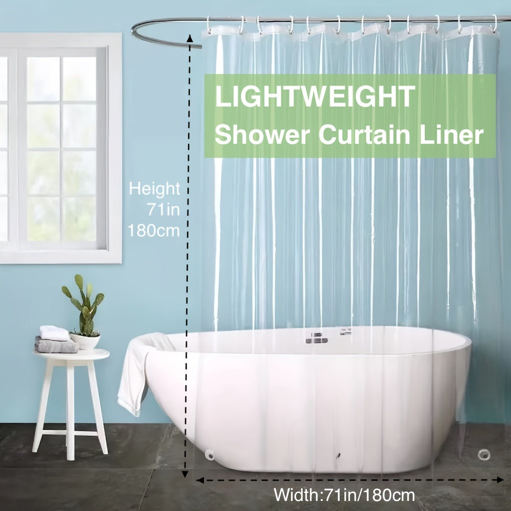 Shaffof dush pardasi, metall qistirma ko'zalar bilan, kuchli va bardoshli, pastki qismida 3 ta magnit bilan suv o'tkazmaydigan.