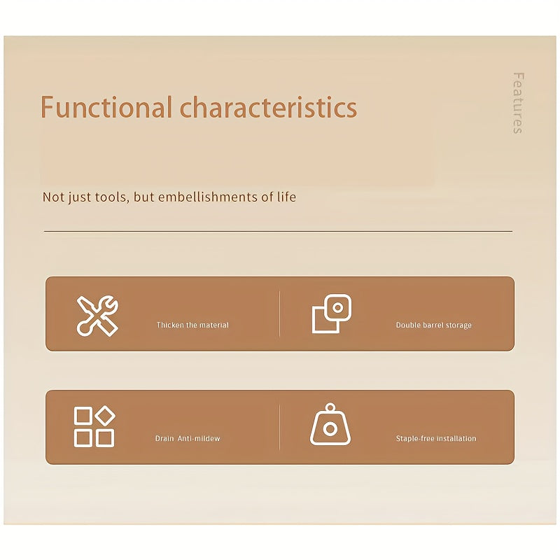 Wall-Mounted Kitchen Utensil Organizer with Drainage, Drill-Free Chopstick Holder