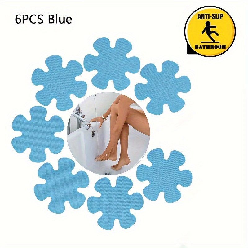 6 ta gullarga o'xshash anti-slip xavfsizlik stikerlari to'plami, turli ranglarda, hammom, dush, zinapoyalar, narvonlar, qayiq va boshqa hammom aksessuarlar uchun ideal.
