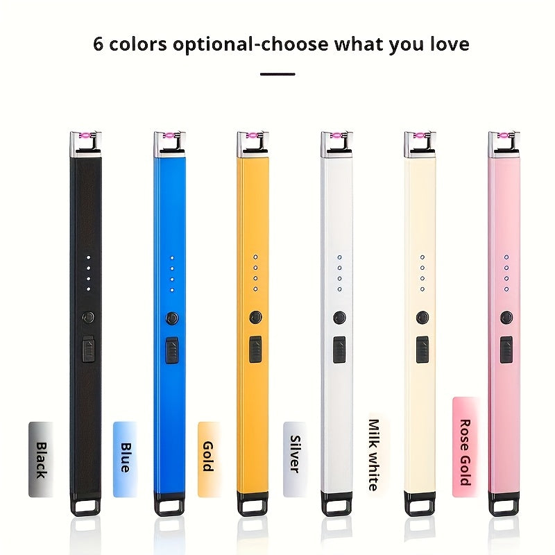 Rechargeable Windproof Electric Lighter for Candles and Gas Stoves