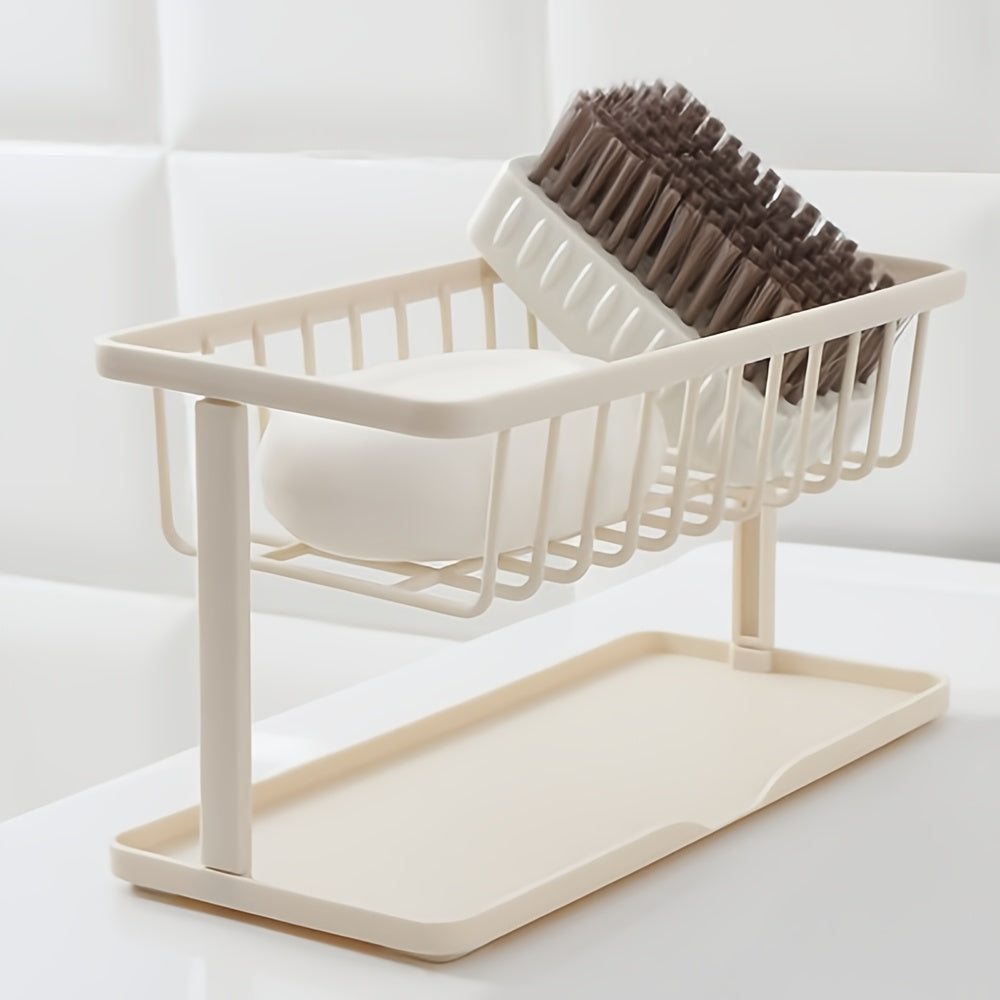 Multifunctional Plastic Sponge Drainer Faucet Sink Organizer Kitchen Counter Storage