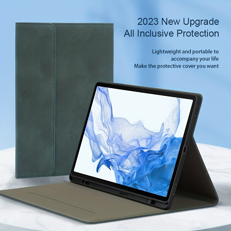 Защитный чехол для планшета Samsung, подходящий для S9/S8/S7, S8ultra/TabS7FE/S6lite. Включает слот для пера и защиту от падений. Размеры: 31,5 см в длину и 27,94 см в ширину.