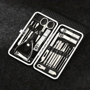 Stainless Steel Manicure Set with 19 Tools for Foot and Nail Care