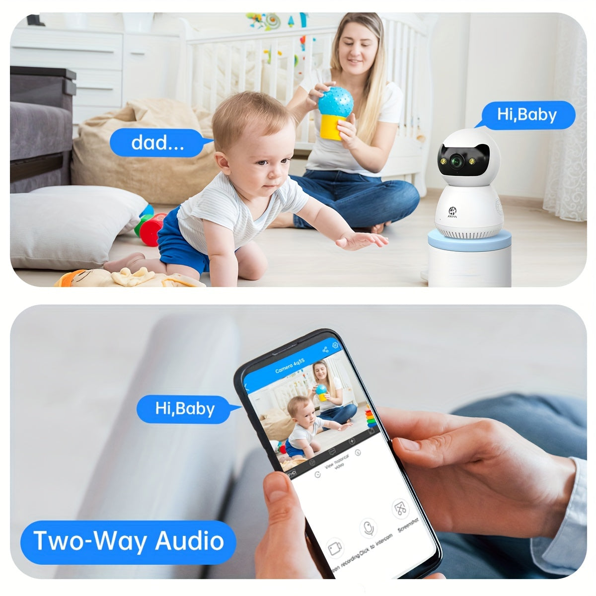 1080P HD WiFi Surveillance Camera with Two-Way Audio Motion Detection and Auto Tracking