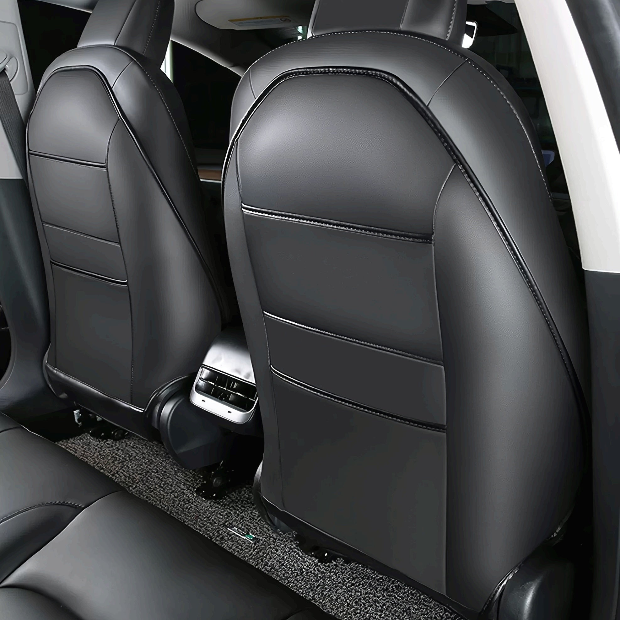 Set of 2 Faux Leather Seat Protectors for Tesla Model 3/Y and Highland
