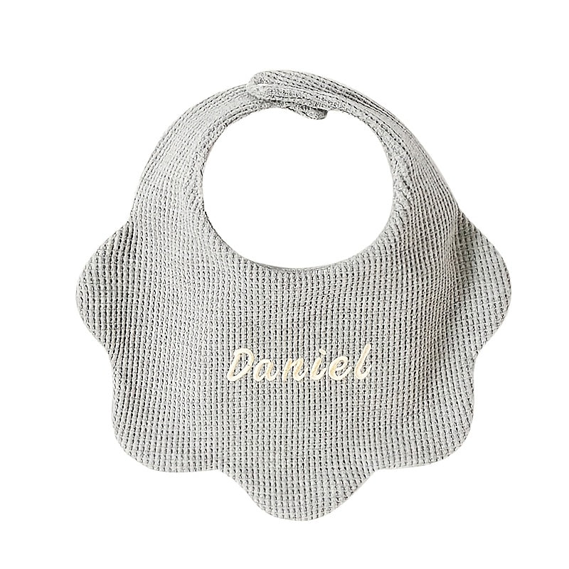 Personalized Baby Drool Bibs with Custom Embroidery, Adjustable Snap Closure