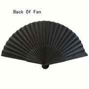 Black Folding Fan Set of 3 for Parties and Gifts