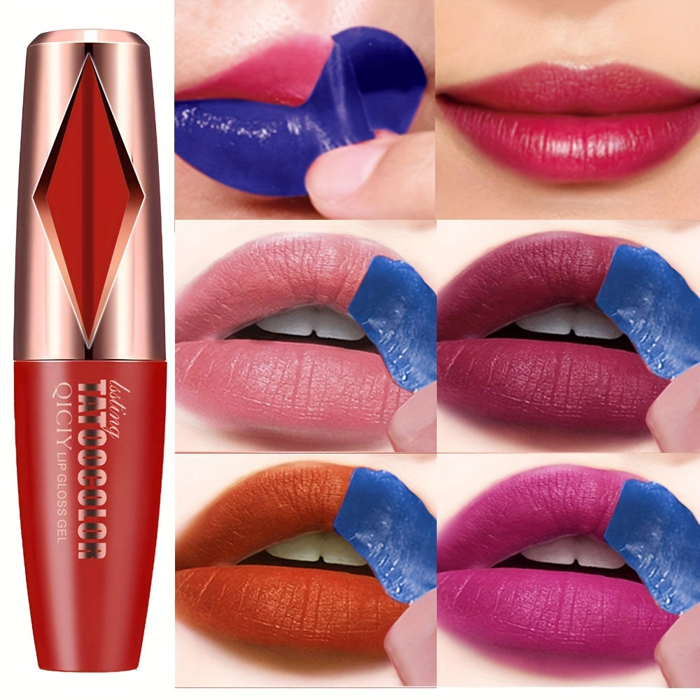 Brillo de labios mate para mujer, de larga duración, a prueba de agua, con acabado aterciopelado, en colores vibrantes