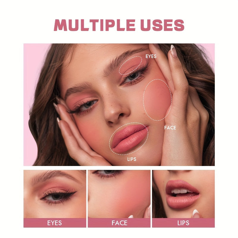 Women Blush Ball Peach Pink Matte 6 Colors Quick Application Flawless Skin