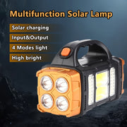 Portable Camping Lantern with Emergency Light Solar USB Rechargeable 200 Lumens