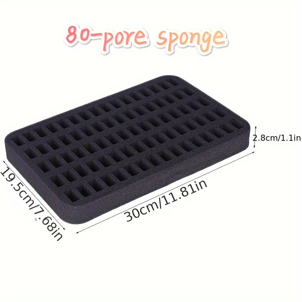 Поролоновая organizer-коврик с отверстиями 30/60/80 для круглых бутылок и пигментов