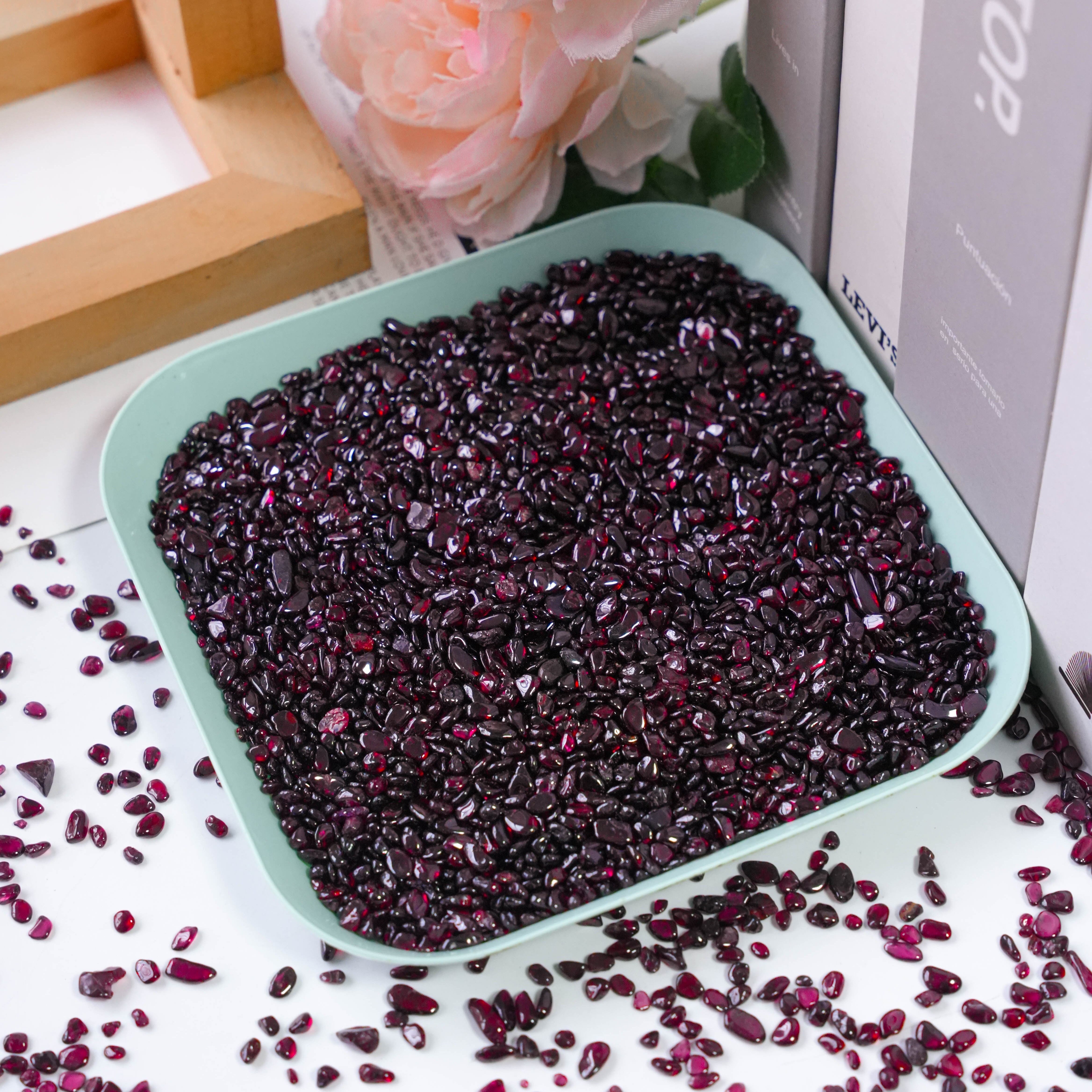 Natural Garnet Gravel for Fish Tanks and Gardens Polished Stones for Aquatic and Landscape Use