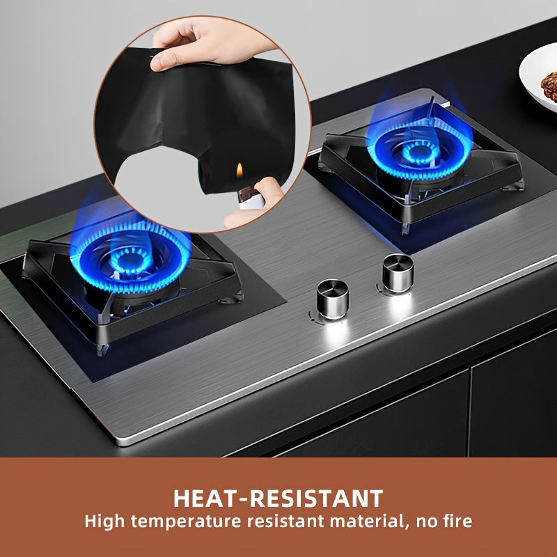 4 dona pechka yog'ga chidamli mato 27cm x 27cm Qayta ishlatiladigan issiqlikka chidamli oson tozalanadi