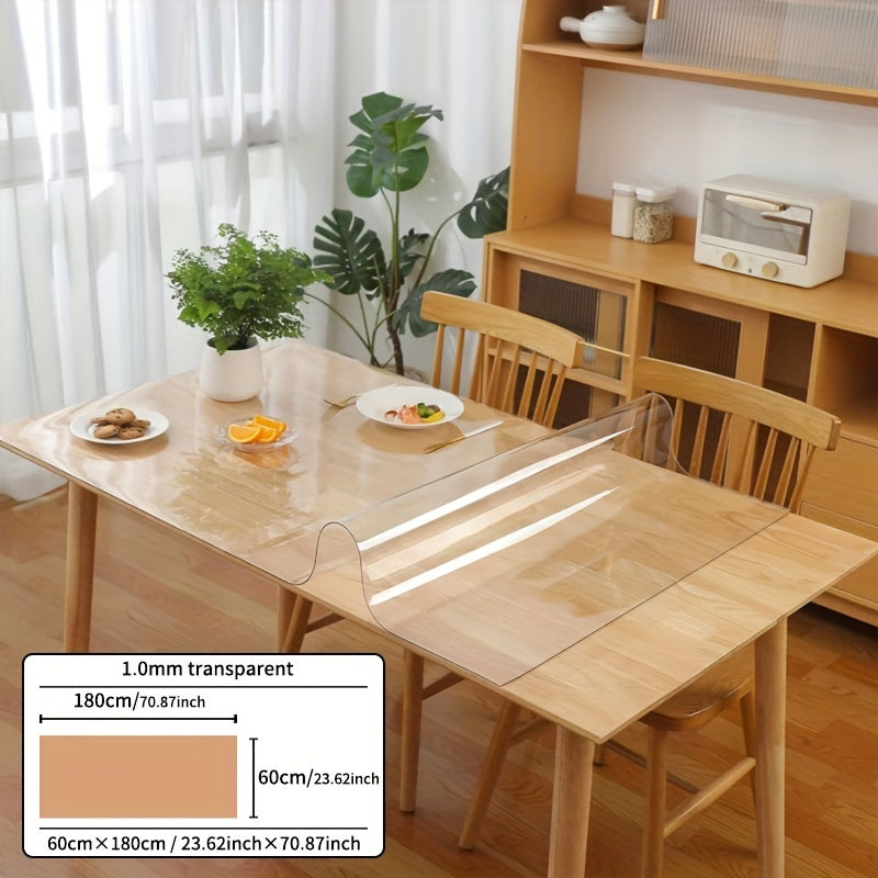 Transparent Thick Tablecloth for Home Hotel Restaurant Heat-Resistant Scratch-Resistant