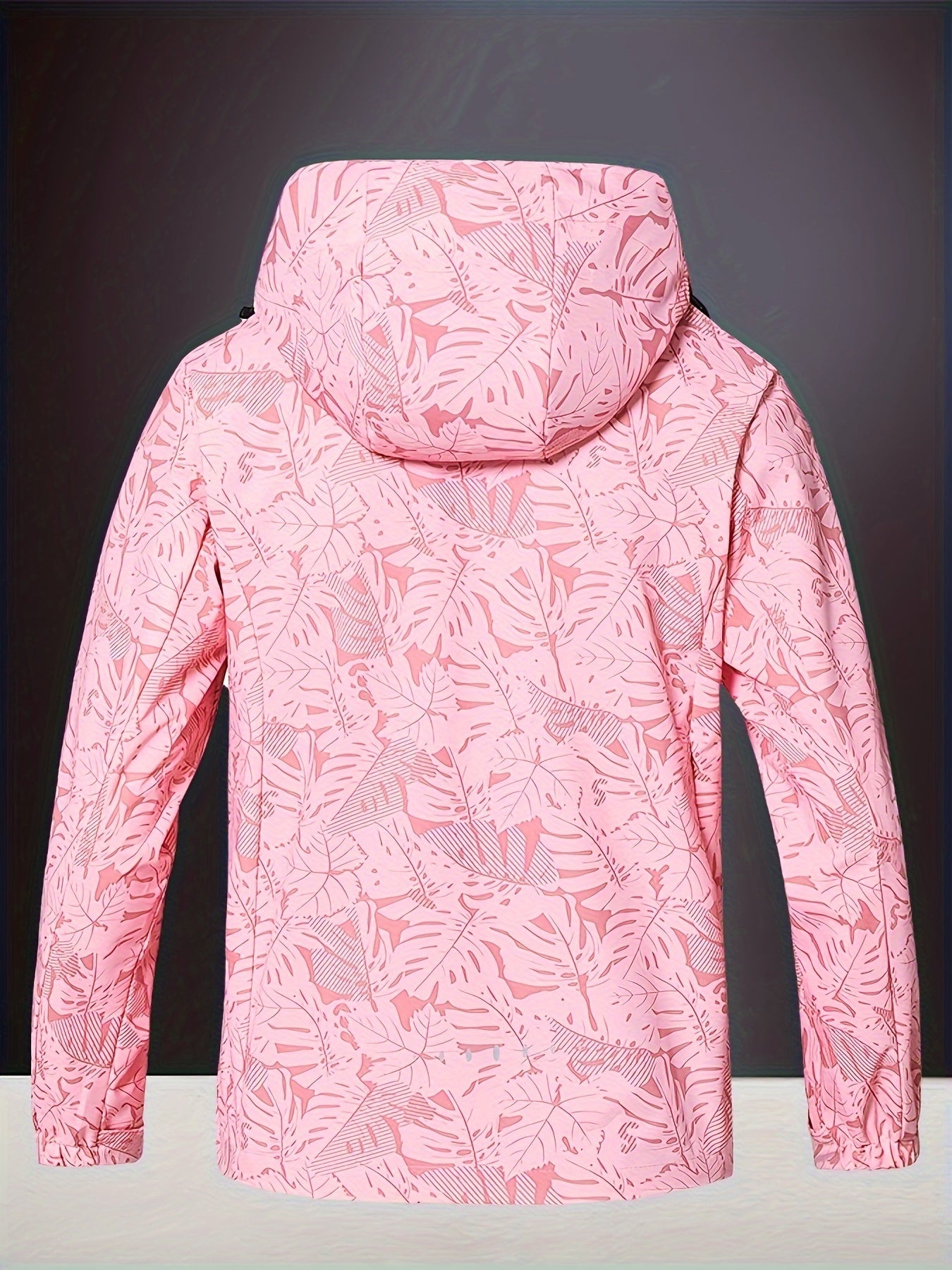 Women's Camo Water-Resistant Windproof Outdoor Sports Jacket with Detachable Hood