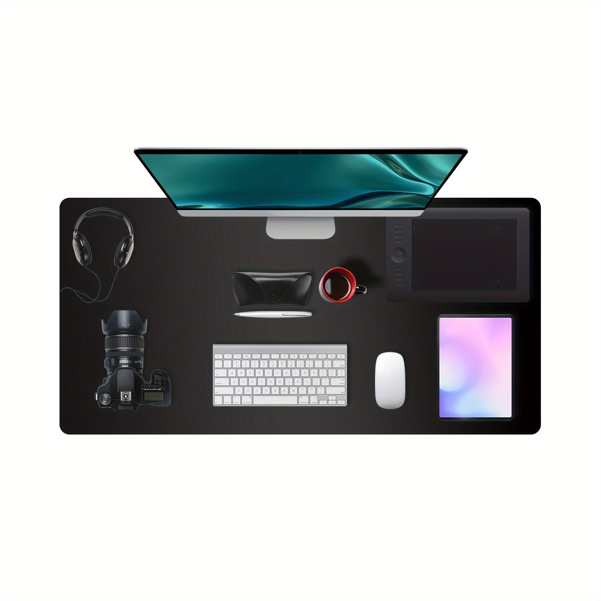 Нескользящий кожаный коврик для стола из ПУ, водо- и маслостойкий, для офиса и дома, доступен в двух размерах