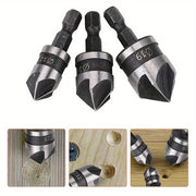 3Pcs HSS Countersink Drill Bit Set Stainless Steel Wood Metal Boring Tools