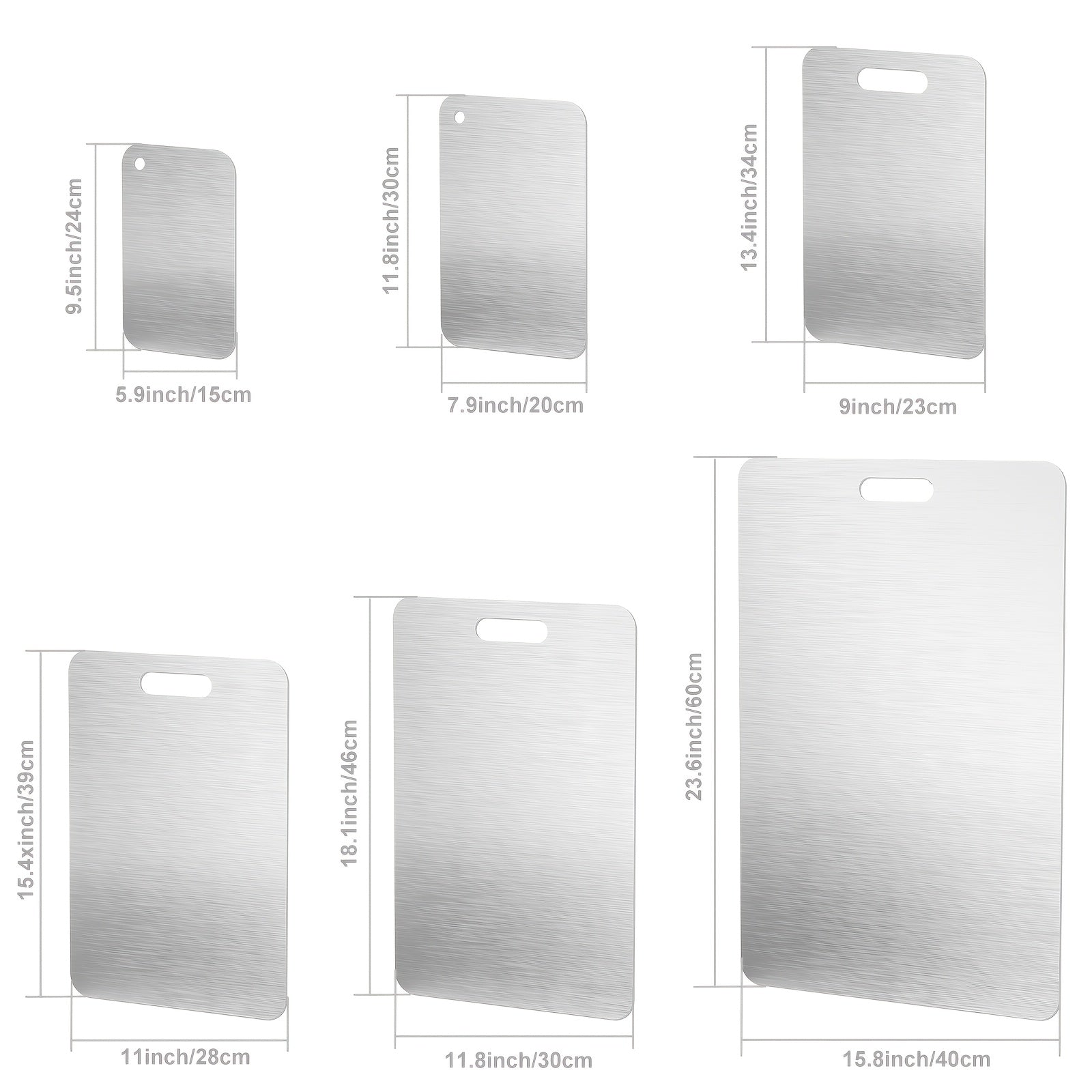 Доска для нарезки из нержавеющей стали 304, двухсторонняя, утолщенная, для кухни и ресторана