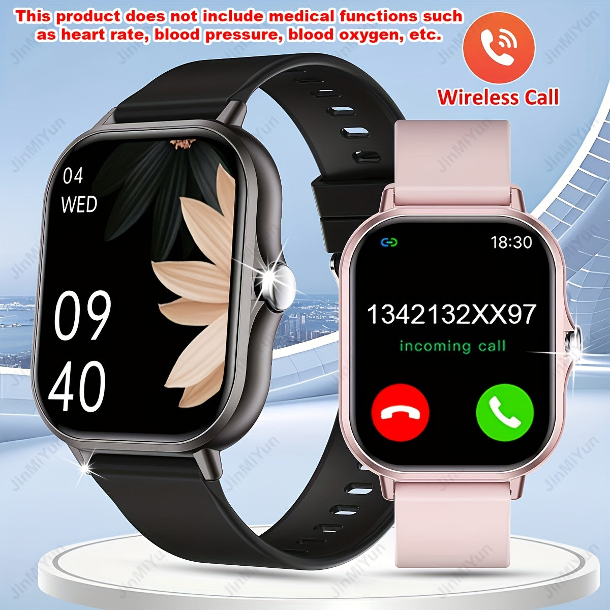 Full Touch Sports Smartwatch for Men and Women 1.83 Inch Fitness Tracker with Call and Message Reminder