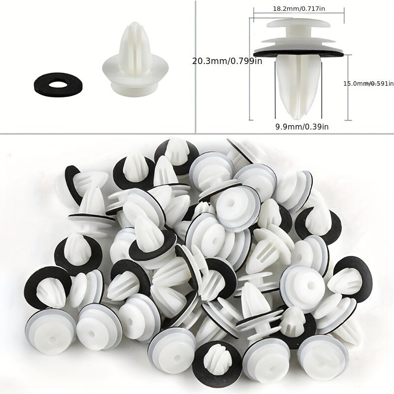 50 Pcs Car Door Panel Clips with Seal Ring Fit BMW E34 E39 E46 E36 X5