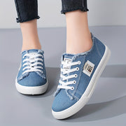 Women's White Flat Sneakers For Spring Summer Versatile Comfortable
