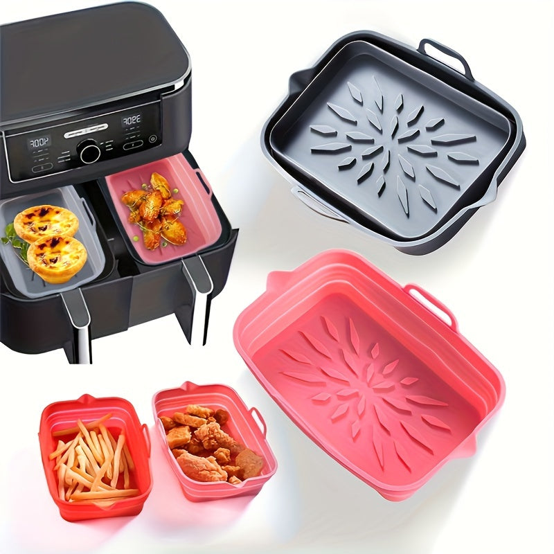 Silicone Baking Tray Foldable High-Temperature Resistant Rectangular Liner Reusable