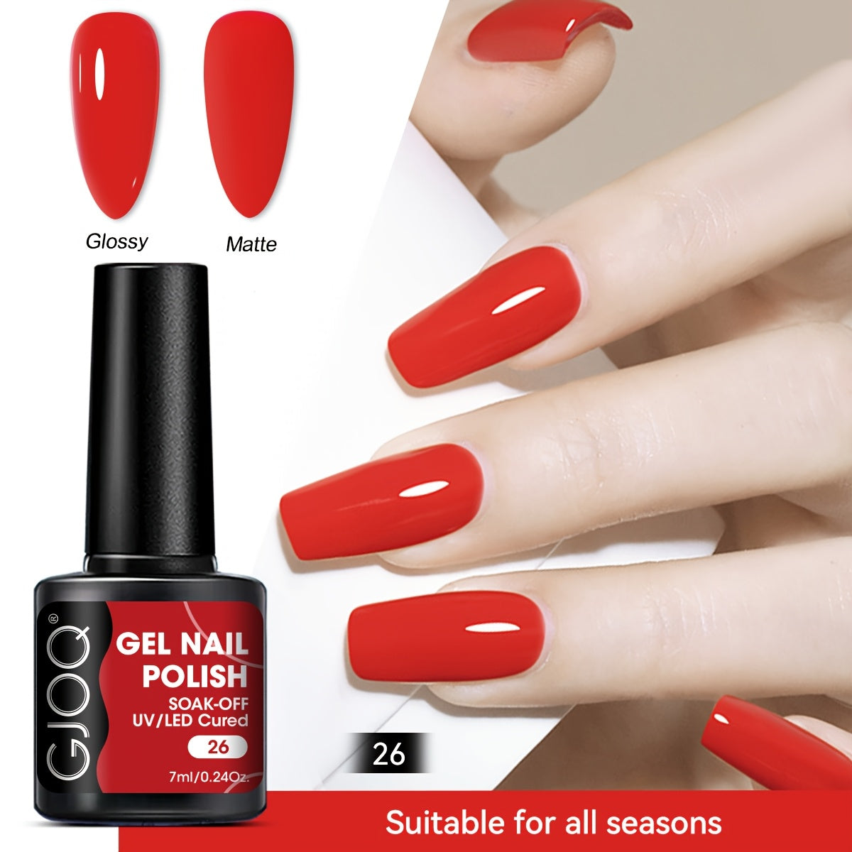 Gel Nail Polish Pink Purple Glitter Soak Off LED Manicure All Seasons