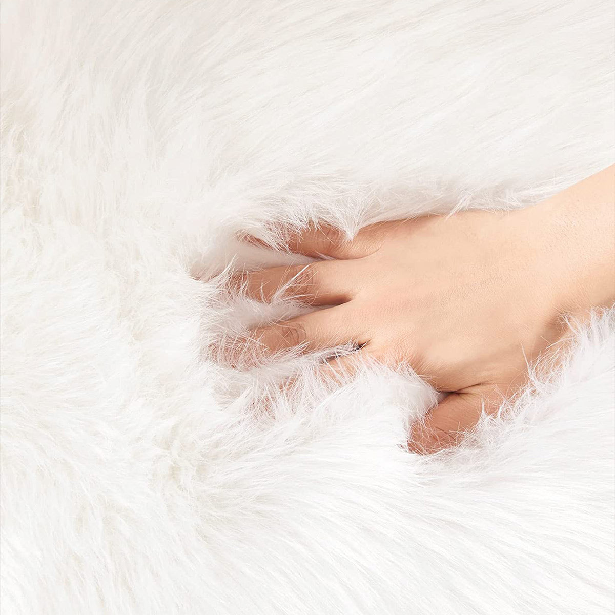 Funda de silla de pelaje sintético suave, acogedora y lujosa para salón y dormitorio, decoración