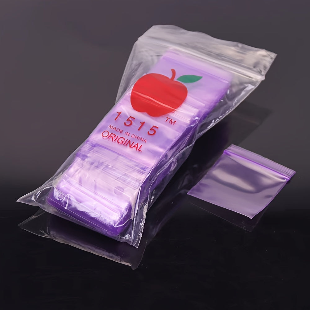 100 штук маленьких многоразовых самозапирающихся мешков для хранения 4x4.5см для ключей, таблеток