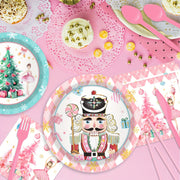 Новогодние принадлежности для мужчин, набор посуды для рождественской елки с ореховым феей, тарелки, чашки, салфетки