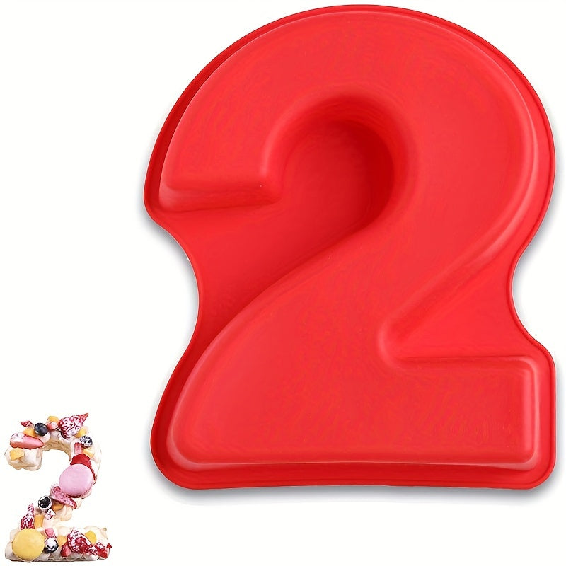 Silicone Number Cake Molds Set for Baking Create Custom Arabic Numerals 0-8 Non-Stick Flexible Kitchen Tool