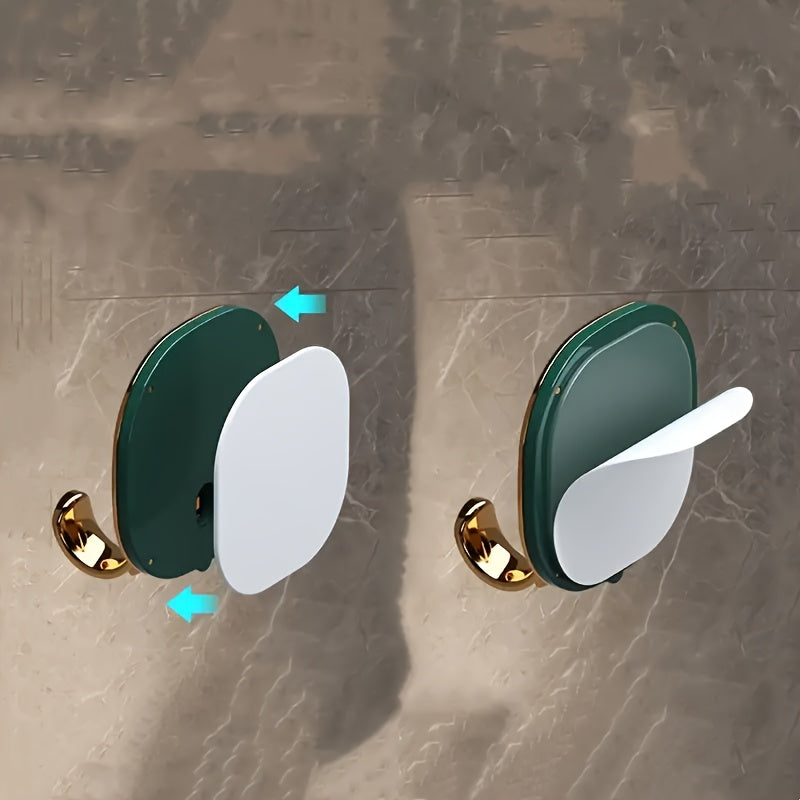 4 Golden Wall Hooks for Clothes Towels and Robes Modern Bathroom Decor