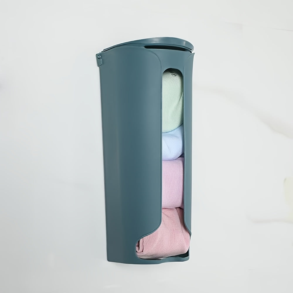 Wall-Mounted Plastic Bag Storage Organizer for Kitchen and Bathroom
