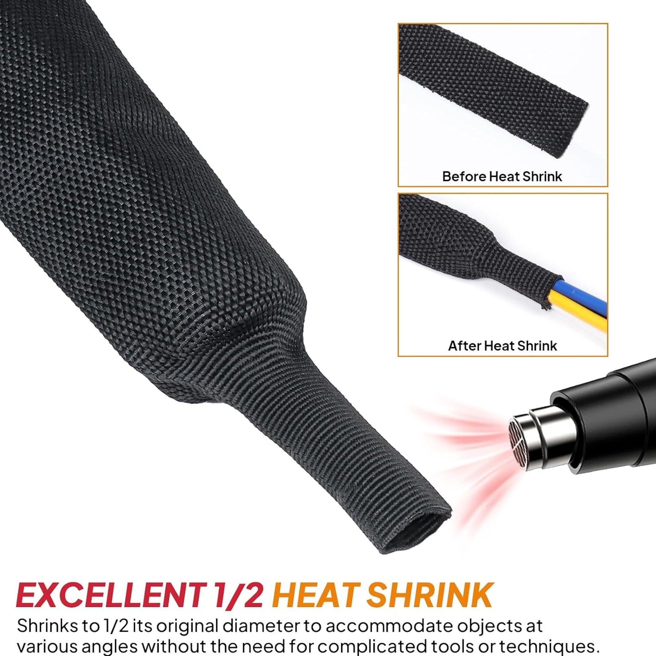 Труба для тепловой усадки длиной 3 метра, 13-50 мм, кабельный рукав, изолированная обмотка провода