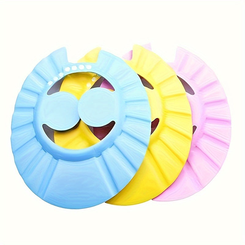 Gorro de ducha para bebé ajustable e impermeable, reutilizable, protección para el cabello de poliuretano PU