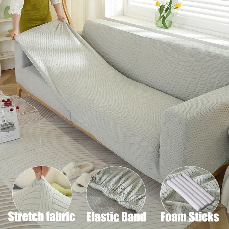 Thickened Jacquard Sofa Cover All-Elastic Bottom for 1-4 Seater Pet-Friendly