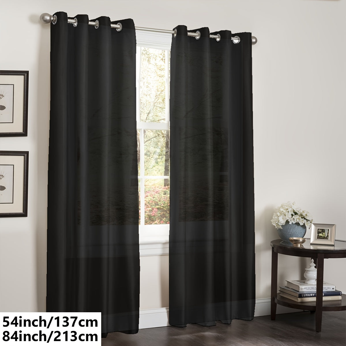 Imitation Silk Rope Curtain for Bedroom and Living Room Single Panel