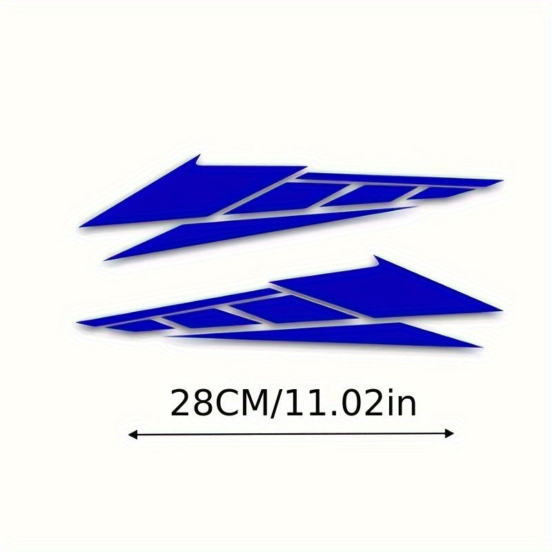 1 juft PVC reflektiv motosikl stikerlari skuterning orqa qutisi uchun bezak