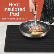 Silicone Stove Cover Large 71cm x 51cm Heat Resistant Glass Top Protector Kitchen Mat