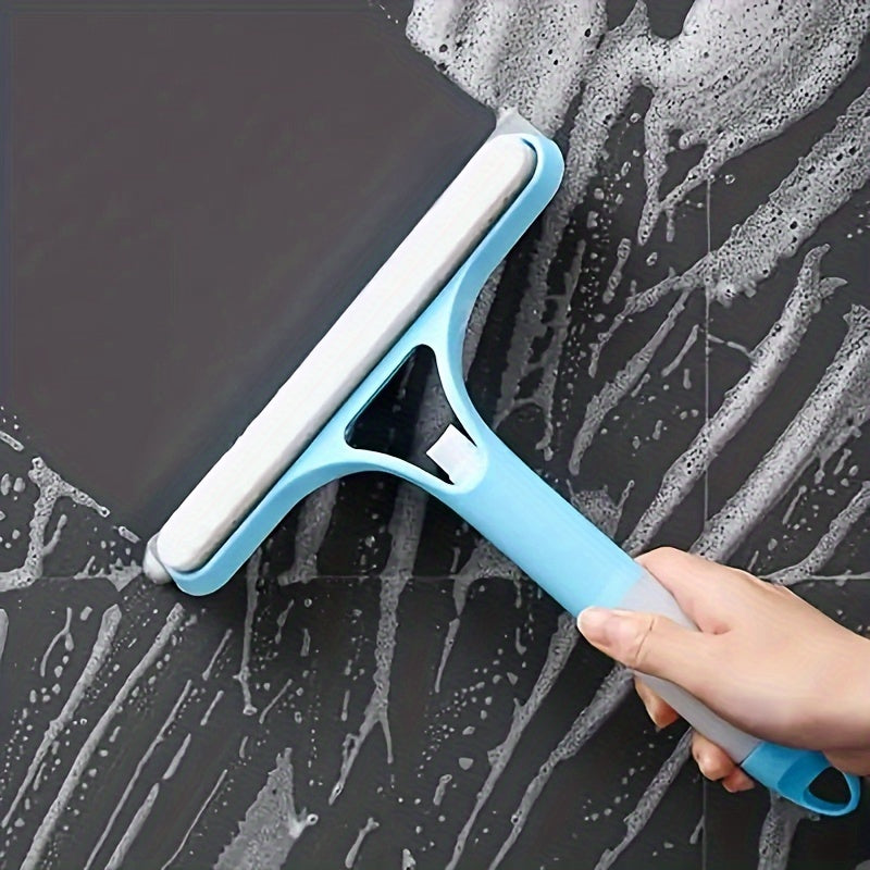 Multifunctional Glass Wiper with Scraper and Sprayer for Windows Mirrors and Tiles
