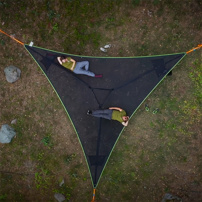 Hamaca triangular grande de poliéster para camping y relajación al aire libre