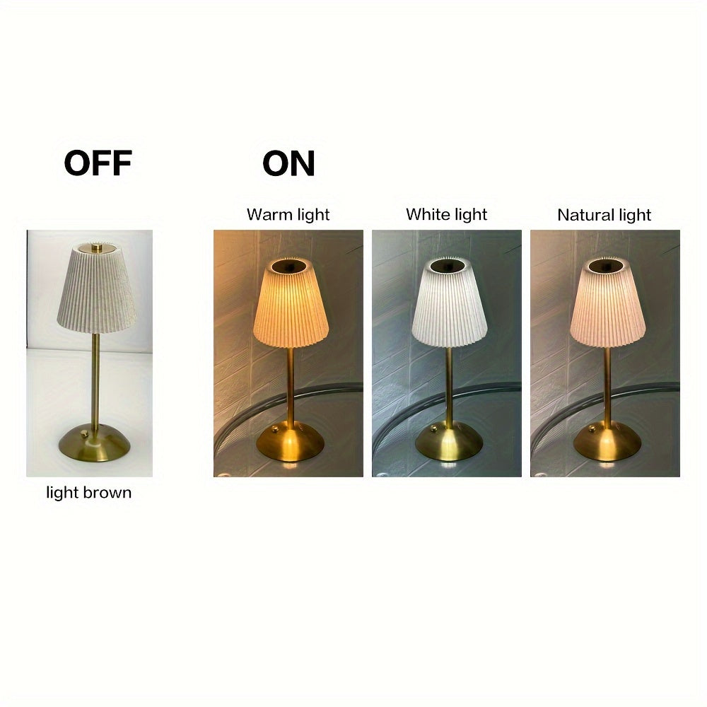 Skandinaviya uslubidagi temir ishlov berilgan stol chirog'i, bosqichsiz dimmer bilan, yotoqxona, restoran, bar va ochiq joylarda foydalanish uchun ideal.