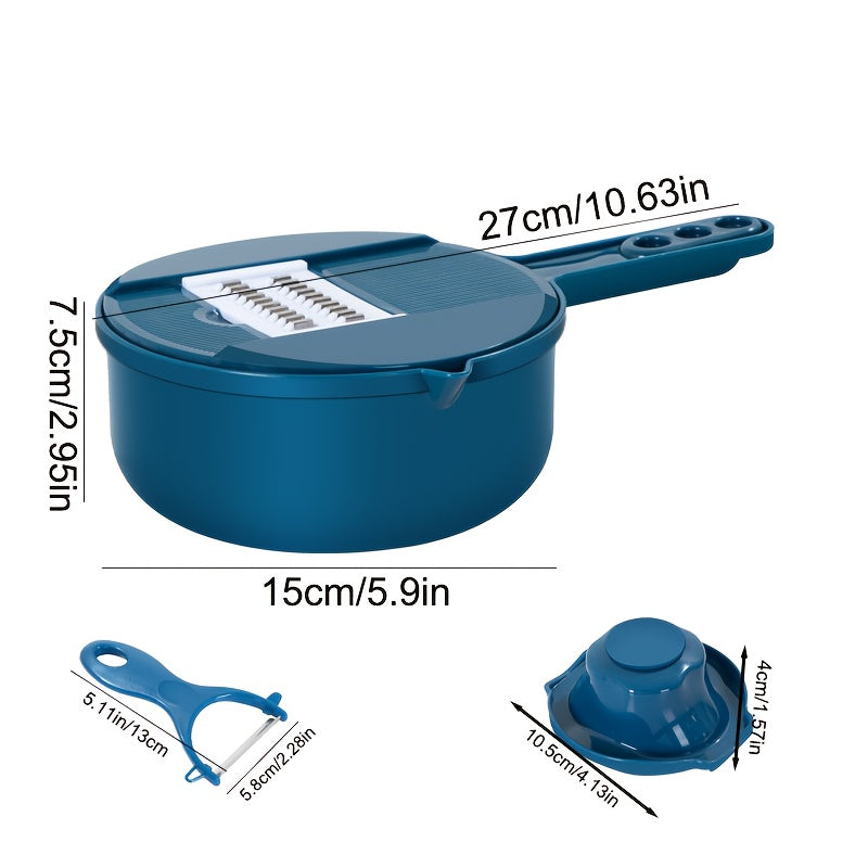 Handheld Vegetable Slicer with Julienne Peeler and Mandoline, ABS Material