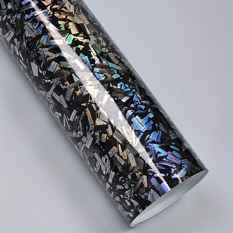 Karbon PET Rainbow Laser Qadoqlash Rulonli Yopishtiruvchi Avtomobilni Qoplash uchun