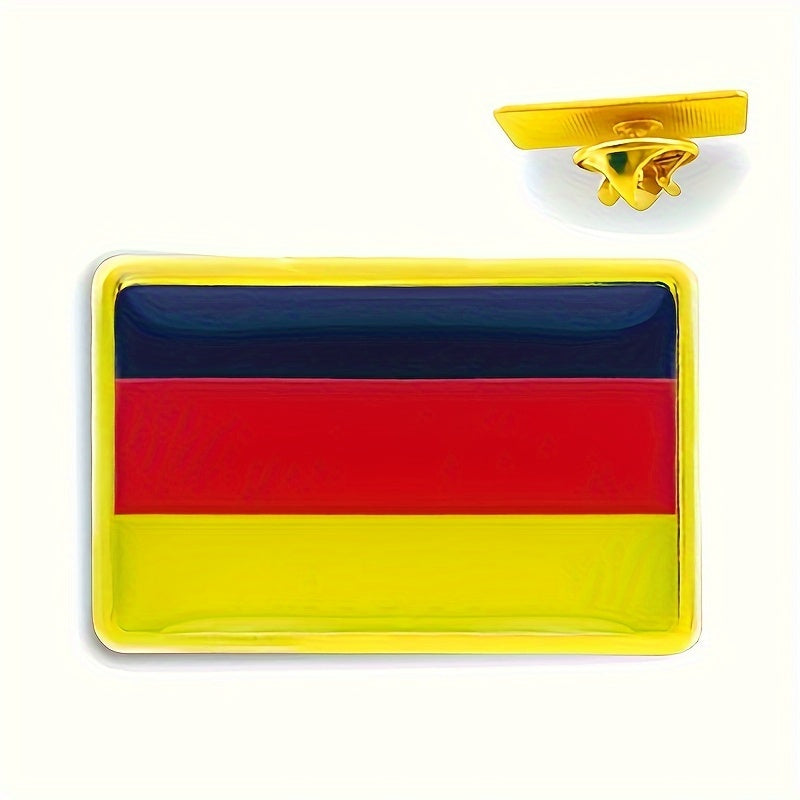 Set of 20 Vintage German Flag Alloy Square Lapel Pins